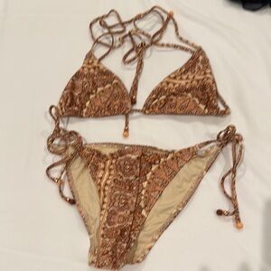 Zimmermann Brown Paisley Bikini